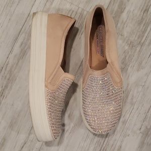 sparkly skechers slip ons